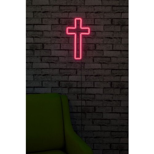 Wallity Zidna LED dekoracija Cross Sign, 375 cm, IP67, 12V, Roze Slike