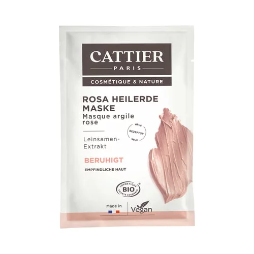 CATTIER Paris Maska z roza zdravilno zemljo za občutljivo kožo - 12,50 ml