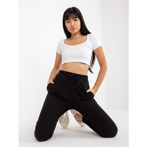 Fashion Hunters Women&amp;#039;s insulated sweatpants with tie - black Slike