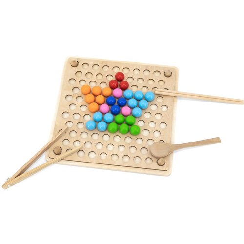 Viga drvena igra s loptom catch and match Montessori puzzle Slike