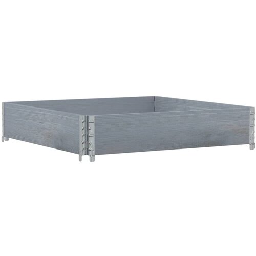  Vrtna sadilica siva 100x100 cm od masivne borovine Slike
