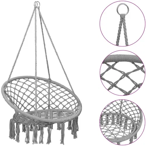 Viseća ljuljačka 80 cm siva