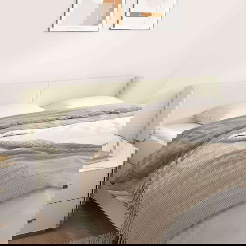  Uzglavlje s ušima krem 203x16x78/88 cm od umjetne kože Cene