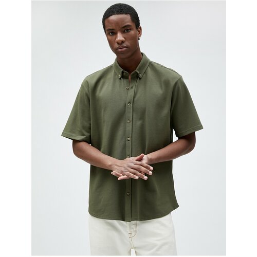 Koton Basic Short Sleeve Shirt Classic Collar Buttoned Cotton Cene