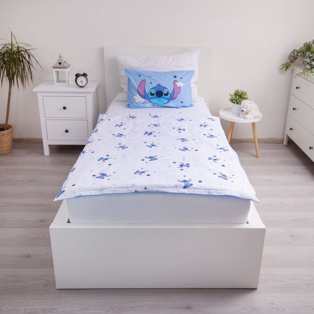 Jerry Fabrics Plava pamučna dječja posteljina za dječji krevetić 100x135 cm Lilo &amp;amp; Stitch &amp;quot;Clouds&amp;quot; &amp;ndash; Slike