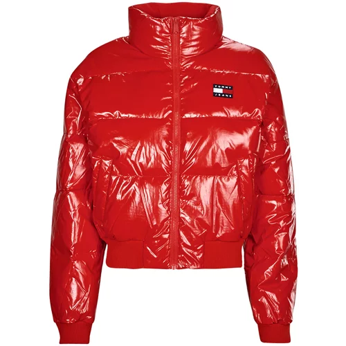 Tommy Jeans TJW BADGE GLOSSY PUFFER Crvena
