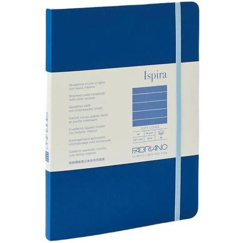  Ispira, notes tvrdi povez, 96 lista, Fabriano, odaberite motiv A5 Dikto Plava Slike