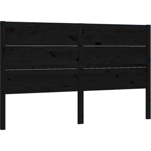 Maison Chic posteljno vzglavje - vzglavna omarica - nočna omarica črno 126x4x100 cm trdna borovina, (21706088) Slike