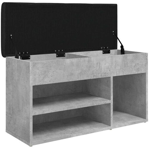  Klupa za cipele boja betona 82 x 32 x 45,5 cm konstruirano drvo Slike