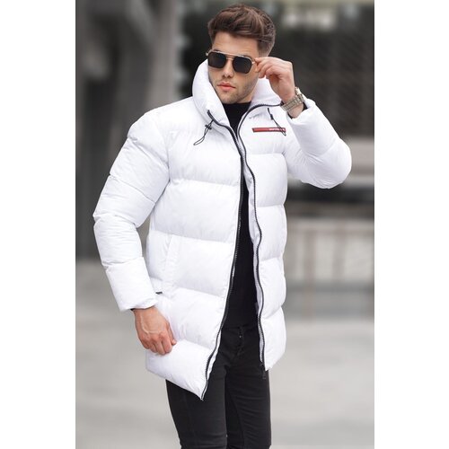 Madmext White Basic Down Jacket 5776 Cene