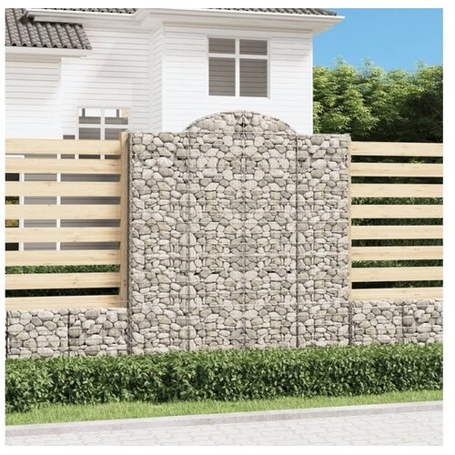  Lučne gabionske košare 4 kom 200x50x220/240cm pocinčano željezo Cene