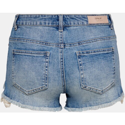 Only Blue Denim Shorts with Lace Details Carmen - Women Cene