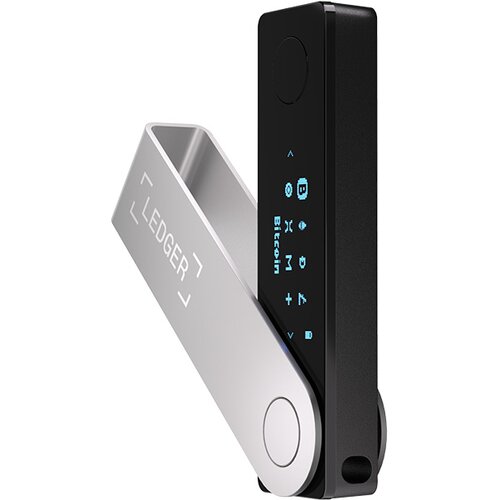 Ledger Nano X strojna denarnica za kriptovalute oniks črne barve Cene