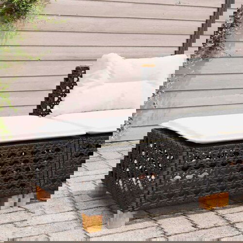  Vrtni tabure s jastukom crni 63 5x56x32 cm od poliratana Cijene
