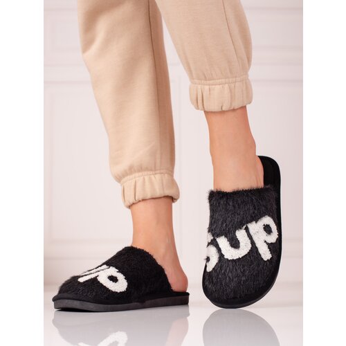 SHELOVET Women&amp;#039;s slippers warm black Slike