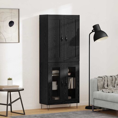  Highboard Crni hrast 69,5 x 34 x 180 cm Konstruirano drvo Cene