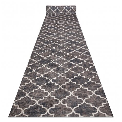 RugsX Tekač gumiran LOTUS CLOVER 60923 Detelja, melanž rjava pralna protizdrsna 100 100x800 cm, (5000330985) Slike