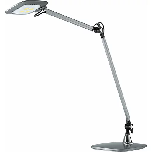 Hansa Namizna LED-svetilka E-MOTION, senzorsko stikalo, možnost zatemnitve, vrtljiva glava, dvojna ročica, srebrna