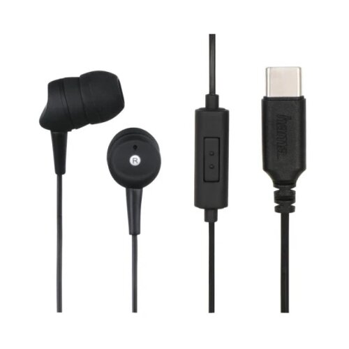 Hama slušalice usb - type c crne stereo sa mic. 1.2m Cene
