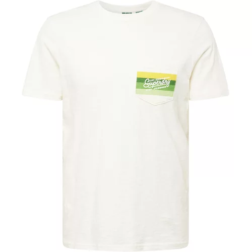 Superdry Majica 'CALI' rumena / zelena / volneno bela