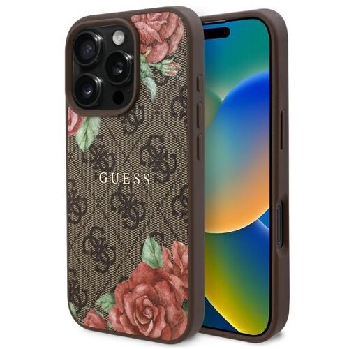 Guess OVITEK HARDCASE ZA IPHONE 16 PRO 6.3'' RJAV ZA MAGSAFE 4G FLOWERS, (21971098) Cene