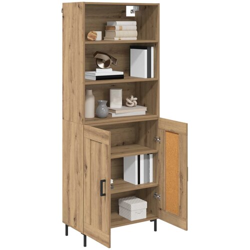  Highboard Umjetnički hrast 69,5 x 34 x 180 cm Konstruirano drvo Slike
