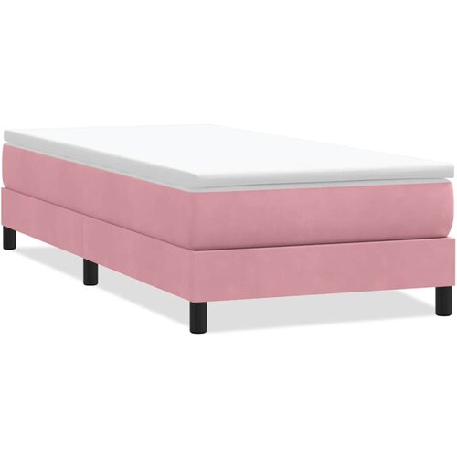 vidaXL Box Spring Postelja brez vzmetnice Roza 100x210 cm Žamet, (21792550) Cene