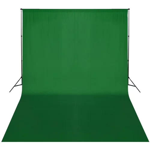 vidaXL Pozadinski sustav s potporom 500 x 300 cm zeleni