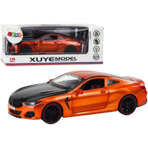  Metalni sportski automobil 1:24 sa vratima koja se otvaraju - narančasto/crni Cene