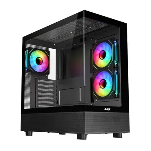 MS Industrial FIGHTER V330 gaming kući&scaron;te Midi Tower, 3x 120 mm ARGB, kaljeno staklo Cijene
