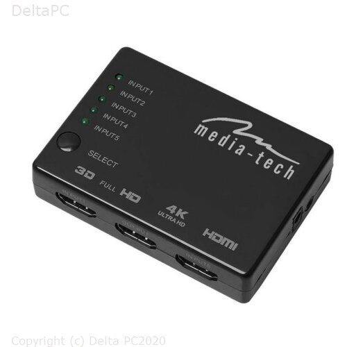  Mediatech HDMI Switch 5x HDMI Ulaz 1x HDMI Izlaz 4K Daljinski upravljac Cijene