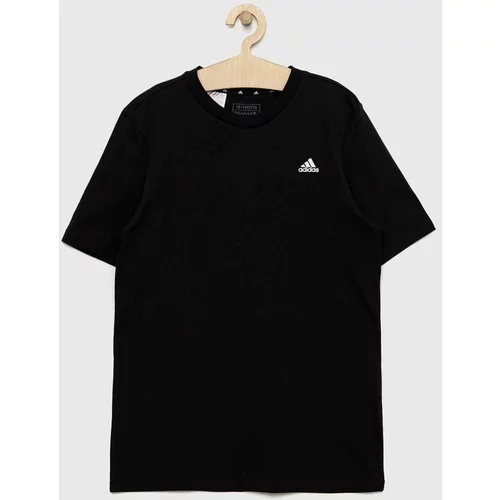 Adidas Otroška bombažna kratka majica U SL črna barva