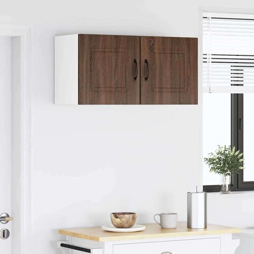  Zidni kuhinjski ormarić Zidne 2 pcs Smeđi hrast 40 x 31 x 40 cm Slike