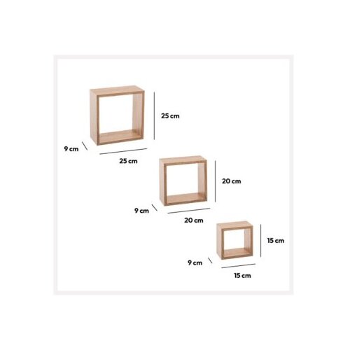 Five police cube 3/1 25x9x25cm mdf natur Cijene