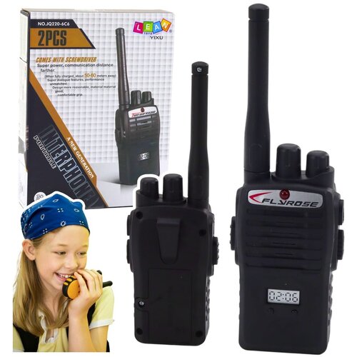 Lean Toys Talkie Set za djecu sa rangom 50-60M - crni Cijene