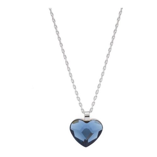 Victoria Cruz cuore denim blue lančić sa swarovski kristalom ( a3000-18hg ) Slike