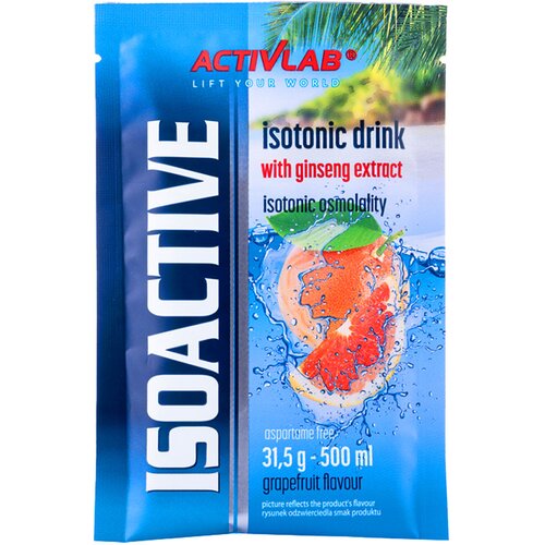 ACTIVLAB Izotonik u prahu Isoactive grejp (31,5 g) Slike