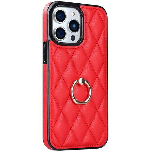 INORCO Za iPhone 12 Pro Max Protipra&amp;scaron;na torbica za telefon iz PU usnja+TPU, &amp;scaron;ivanje romba, držalo za prstan, stojalo za telefon, (22036596) Slike