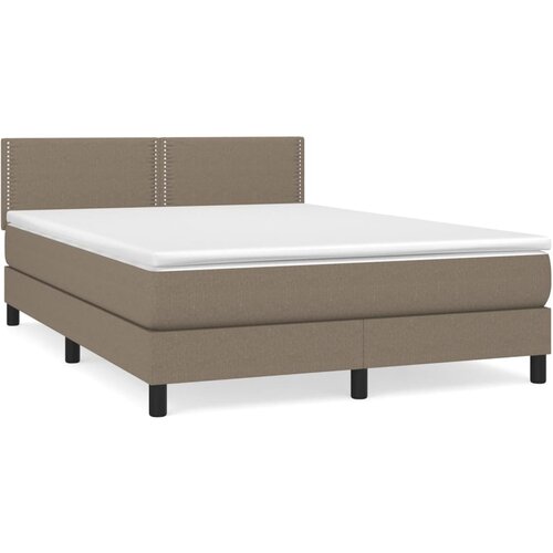 Maison Chic Box spring postelja - Vzmetna postelja z vzmetnico taupe 140x200 cm blago SL20955, (21879521) Cene