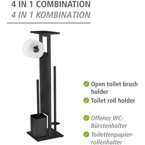 Wenko 71558800 - Set za WC DEBAR 21x70,5 cm inox/crna Slike