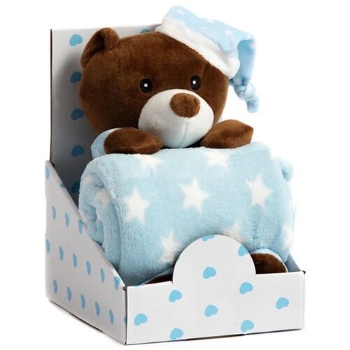 Bbo set plišana igračka + ćebence Bear Blue Cene