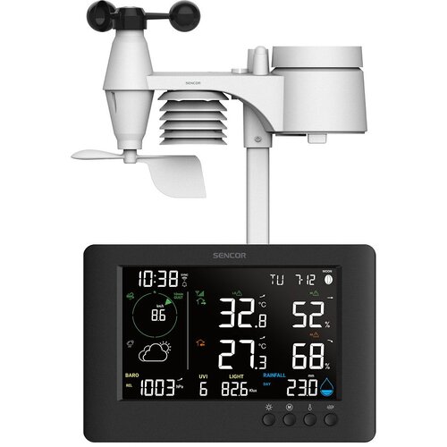 Sencor profesionalna meteostanica sa lcd ekranom i budilnikom 5V/1xCR2032 + 3xAA wi-fi Cene