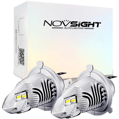NOVSIGHT Avtomobilske žarnice, 70W visoka moč, 6000K bela barva, H4/9003/HB2 Hi/Lo, (5000156850) Slike