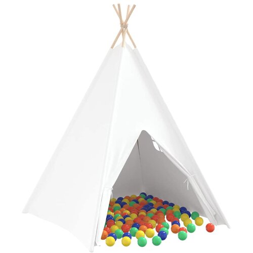  Teepee &amp;scaron;ator Bijelo 120 x 120 x 150 cm Tkanina i plastika Slike
