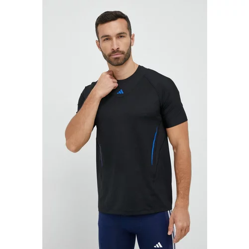Adidas Kratka majica za vadbo HIIT Elevated Training črna barva
