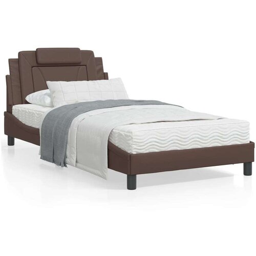  Okvir za krevet s uzglavljem smeđi 100x200 cm od umjetne kože Cene