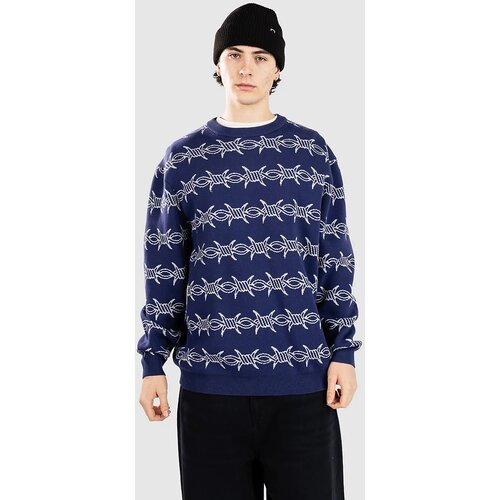 Santa Cruz Wired Knit Crew Pulover midnight blue Cene