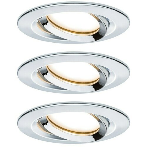 PAULMANN Set ugradbenih LED svjetiljki Nova Plus (6,8 W, Srebrna, 3 Kom., Topla bijela, IP65) Slike