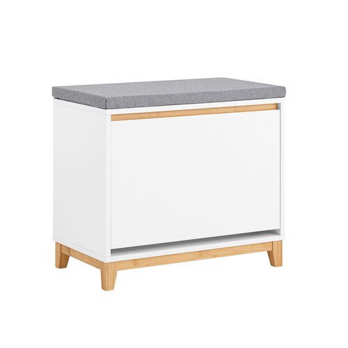 SoBuy klop za čevlje z omaro bela lesena 120 cm, (5000009242) Slike