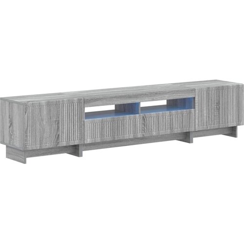 5-dijelni LED TV ormarić Siva Sonoma Konstruirano drvo - Siva Sonoma 100 cm Slike
